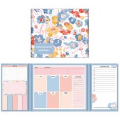 CAMPUS Set de Papelería Organizador Semanal + notas FLORES