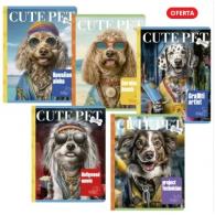 CAMPUS UNIVERSITY Libreta Cosida Cute Pet Perros Rayado Horizontal 190x248mm