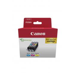CANON CLI521CMY MULTI ECOPACK pack 3-colores carton