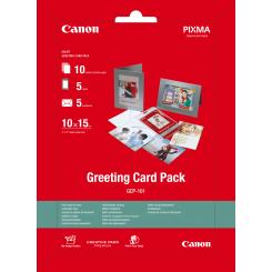 CANON Papel PACK 10 10X15 5 Tarj.FELICITACION 5 SOBRES (GCP-101)