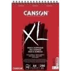 Canson Block De Dibujo Guarro-Canson Xl Oleo&Acrilico (Espiral) 290G A4 30H