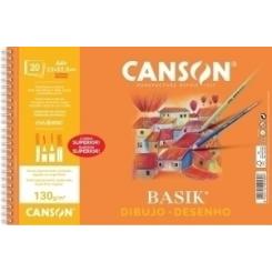 Canson-Guarro Block De Dibujo Guarro-Canson Basik (Espiral) 130G A4+ 20H Micro Taladro