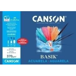 Canson-Guarro Lamina Guarro-Canson Acuarela Y Tempera Basik 370G Mini-Pack De 6 A4