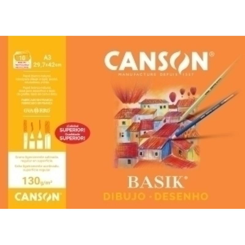 canson-guarro-lamina-guarro-canson-dibujo-basik-130g-mini-pack-de-10-a3-lisa