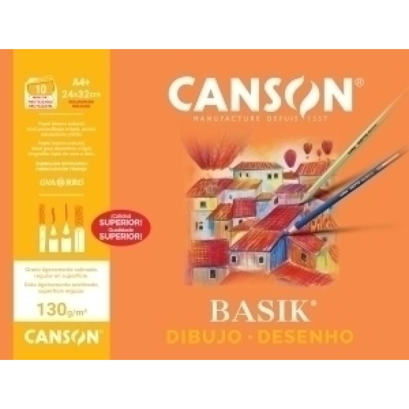 canson-guarro-lamina-guarro-canson-dibujo-basik-130g-mini-pack-de-10-a4-recuadro