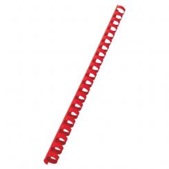 Canutillo plástico DIN A4 GBC 14mm (Caja 100), rojo