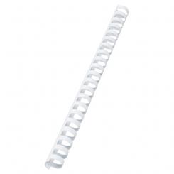 Canutillo plástico DIN A4 GBC 19 mm (Caja 100), blanco