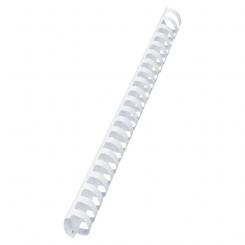 Canutillo plástico DIN A4 GBC 32 mm ovalados (Caja 50), blanco