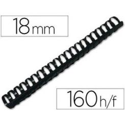 Canutillo Q-CONNECT redondo 18 mm plastico blanco capacidad 160 hojas caja de 50 unidades