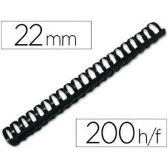 Canutillo Q-CONNECT redondo 22 mm plastico blanco capacidad 200 hojas caja de 50 unidades