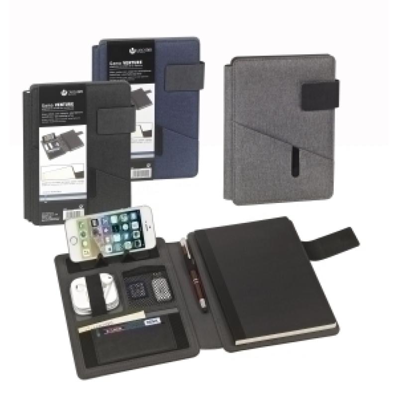 carchivo-carpeta-de-congresos-carchivo-venture-a5-con-multi-bolsillo-bloc-y-atril-smartphone-gris