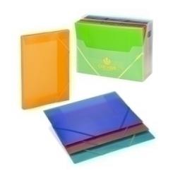 Carchivo Carpeta De Gomas Y Solapas Carchivo Pp Trans. Fº Fluor 6 Colores Surtidos