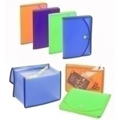 Carchivo Clasificador Acordeon Carchivo Pp Transl. Fº 13 Dptos.Ribete, Cremallera, Boton Y Goma (4 Colores)