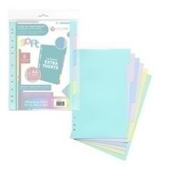 Carchivo Separadores Carchivo Soft Pp Extra Fuerte A4 6 Pestañas