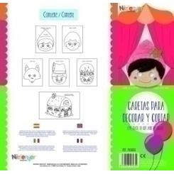 Careta Cart. 300Gr. Caperucita Pack 6