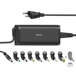 Hama Cargador universal portátil con 8 adaptadores de 15-19V/90W, Color negro