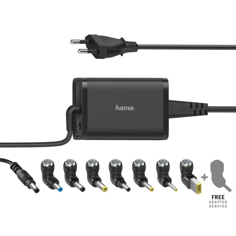 Cargador universal portátil HAMA 8 adapt. de 15-19V/45W