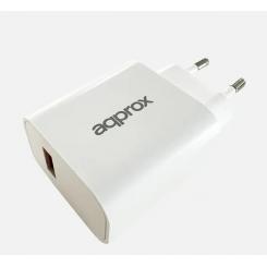 Approx CARGADOR USB DE VIAJE/PARED 3.0 + CABLE TYPE-C 18W BLANCO Interior
