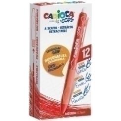 Carioca Boligrafo Carioca Oops Retractil Borrable Rojo