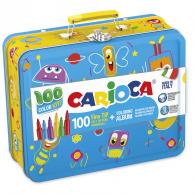 Carioca Rotulador CAJA METÁLICA COLOR KIT 100 finos + ALBUM