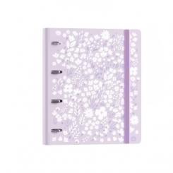 Carpebloc Carchivo Foam 360 Print Pp A4+ 4 anillas Mixtas 35Mm Con Rec. 100 Hj. Cuadric.5X5 Malva