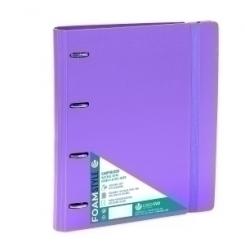 Carpebloc Carchivo Foam Style Pp A4+ 4 An.Mixtas 35Mm Con Rec. 120 Hj. Cuadric.4X4 Violeta
