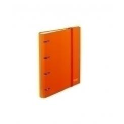 Carpebloc Carchivo Luz Carton Forrado A4 4 anillas Mixtas 35Mm Con Rec. 120 Hj. Cuadric.4X4 Naranja