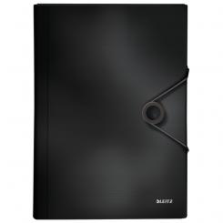 LEITZ Carpeta acordeón Solid. PP. Con 6 separadores más 1 extra ancho. DIN A4, negro
