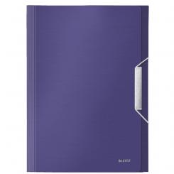 LEITZ Carpeta acordeón Style. PP. Con 6 separadores más 1 extra ancho. DIN A4, azul titán