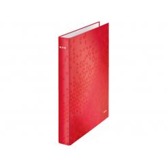 Carpeta anillas LEITZ WOW. 2 anillas D 25 mm. DIN A4+ rojo