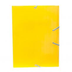 Carpeta Campus Carton Folio  con goma y solapas Brillo amarillo