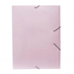 Carpeta Campus Carton Folio  con goma y solapas Brillo rosa claro