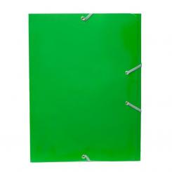 Carpeta Campus Carton Folio  con goma y solapas Brillo verde