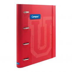 Carpeta Campus Soft 4 anillas 35 mm Recambio Rojo
