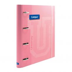 Carpeta Campus Soft 4 anillas 35 mm Recambio Rosa