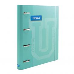 Carpeta Campus Soft 4 anillas 35 mm Recambio Turquesa