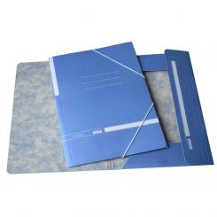 Carpeta Carton Mk 4º Con Solapas.Azul