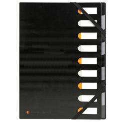 Carpeta clasificadora Exacompta Harmon.PP 9 Departamentos Negro