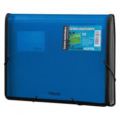 Carpeta Clasificadora Fuelle 12 sep. gomas A4 Foldermate Pop Gear Azul