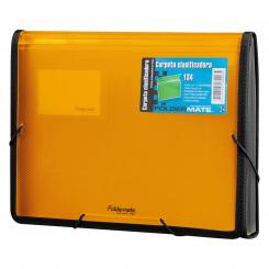 Carpeta Clasificadora Fuelle 12 sep. gomas A4 Foldermate Pop Gear Naranja