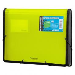 Carpeta Clasificadora Fuelle 12 sep. gomas A4 Foldermate Pop Gear Verde Lima