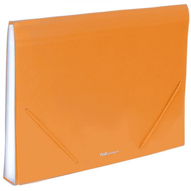 carpeta-clasificadora-plus-pp-goma-12-departamentos-opaco-naranja