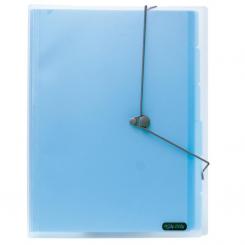 Carpeta clasificadora Plus PP Goma 12 departamentos Traslúcida Azul