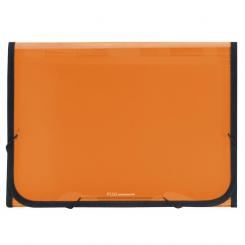 Carpeta clasificadora Plus PP Goma 12 departamentos Traslúcida Naranja