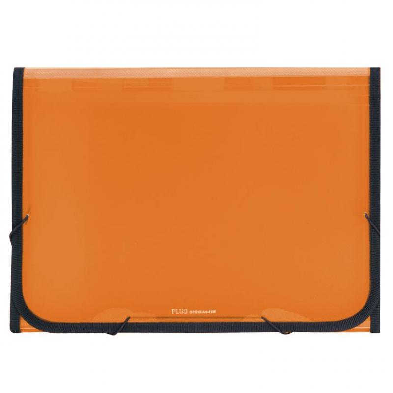 carpeta-clasificadora-plus-pp-goma-12-departamentos-traslucida-naranja