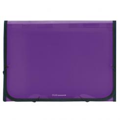 Carpeta clasificadora Plus PP Goma 12 departamentos Traslúcida Violeta