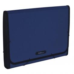 Carpeta clasificadora Plus PP Goma Azul Metalico