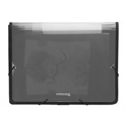 Carpeta clasificadora PP Plus A4+ Gomas Ribete Humo