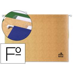 Carpeta colgante LIDERPAPEL folio kraft