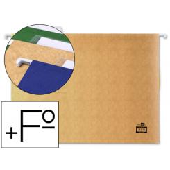 Carpeta Colgante LIDERPAPEL Folio Prolongado Kraft